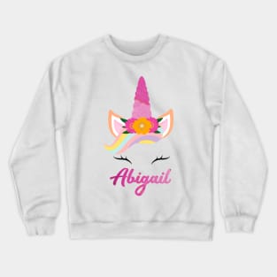 Name abigail unicorn lover Crewneck Sweatshirt